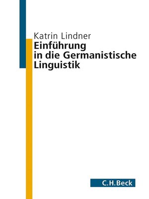cover image of Einführung in die germanistische Linguistik